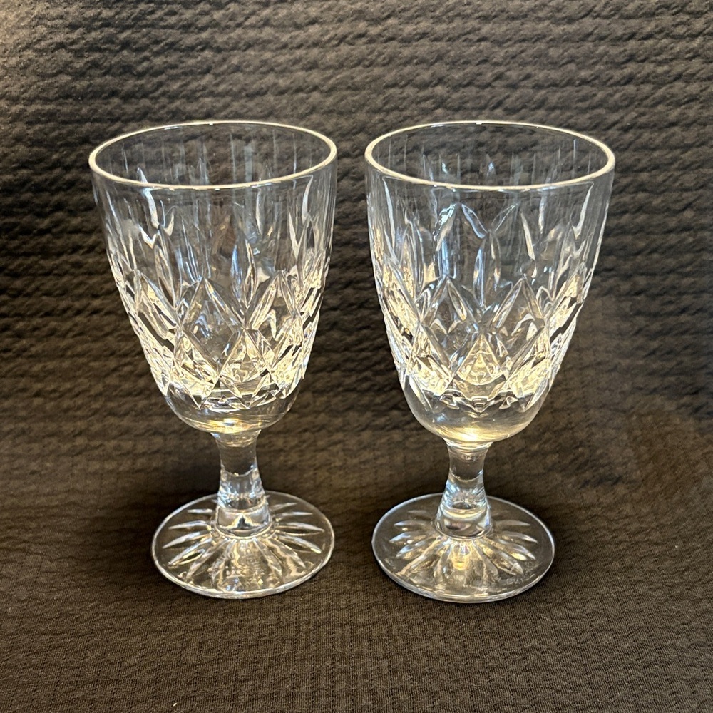 Royal Doulton Crystal Sherry Glasses - Set of 2 3.5” tall.
